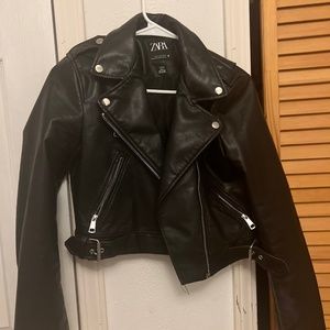Zara faux leather jacket